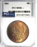 1881 Morgan MS65+ LISTS $725