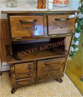 Vintage handmade Bread and onion and potato bin