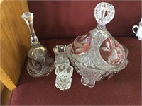 GLASS BELL AND CANDY DISH