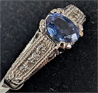 $7095  Natural Sapphire(0.6ct) Diamond(0.4Ct,Si1-S