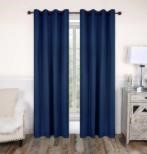 SUN+BLK Curtain Panel Pair 52”x84” Navy $38