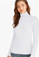 Used (Size L) Women Turtleneck Tops Long Sleeve