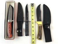 3 Knives & Sheaths