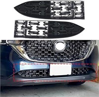 Glossy Black Front Grille Inserts Bumper Grill Gua