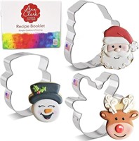 Faces of Christmas Cookie Cutters 3-Pc. Set Made i