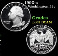 Proof 1990-s Washington Quarter 25c Grades GEM++ P