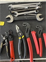 7 WRENCHES AND 5 PLIERS