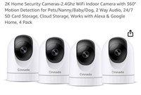 2K Home Security Cameras-2.4Ghz WiFi Indoor Camera
