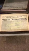 Old Lincoln Evening Courier news paper
