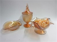 Fine Marigold Carnival Glass Dishes