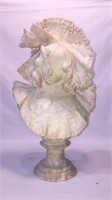 ANTIQUE MARBLE WOMAN BUST STATUE