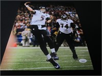 JOE FLACCO SIGNED 11X14 PHOTO RAVENS JSA COA