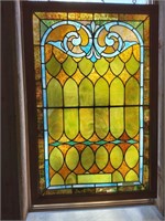 Framed Stain Glass Window - Slightly Bowed Bottom