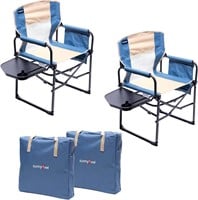 SUNNYFEEL Camping Directors Chair  Light Blue