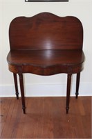 Mahogany side/game table (tag on back reads Carrie