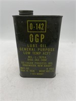 Vintage Military Lube Oil can OGP