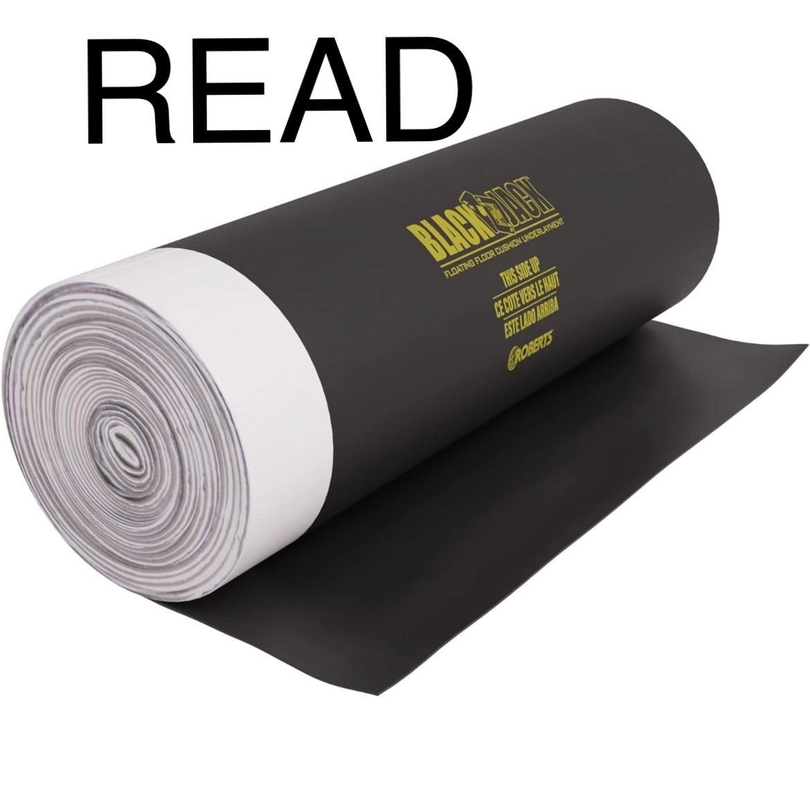 READ- Black Jack Underlayment - 600 sq. ft. Roll