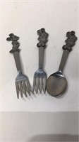 3 Disney Children's Silverware T16D