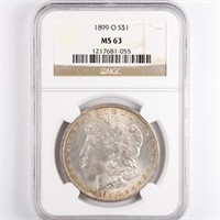 1899-O Morgan Dollar NGC MS63