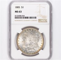 1885 Morgan Dollar NGC MS63