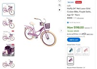 Fm8403 Huffy 24 Nel Lusso Girls Cruiser Bike