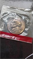 Uncirculated 1975-D Jefferson Nickel In Mint Cello