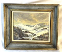 Framed oil painting by W. MacCourt