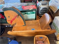 Vintage Wood Rocking Horse