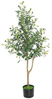 Potted 4.1ft Artificial Olive Tree with Bendable,