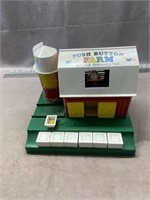 vintage push button farm set