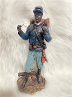 Ceramic Statue Soldier With Pipe 10.5''