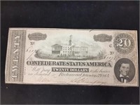 1864 $20 Confederate Note