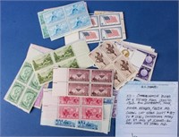 Stamps 50 U.S. Commemorative Blocks of 4