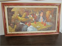 Mexican Cantina Painting on Canvas