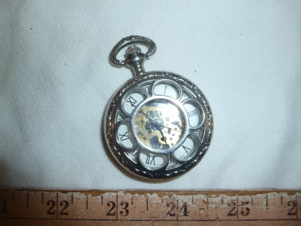 Visual Pocket Watch Ornate See Thru Pocket Watch