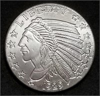 1/4oz .999 Silver 1929 Indian Head Round BU