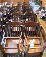 Lot - (24) Wooden Dining Chairs