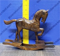 Wooden Rocking Horse Figurine