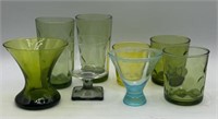 Assortment Of Colored Glass Drinkware