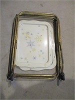 2 Vintage Metal TV Trays "AS IS"