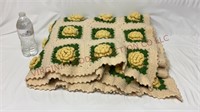 Vintage Hand Made Crochet Afghan ~ 42"x62"