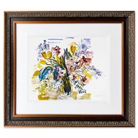 Raoul Dufy, "Bouquet De Fleurs Dans" Framed Limite