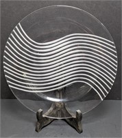 Signed Rene Lalique Leda Plate, 8.75" DIA