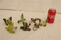 New Enamel Frogs, Butterfly, & Bee Napkin Rings