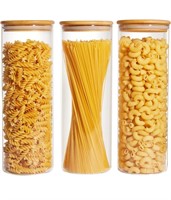 70oz Glass Food Storage Jars, Set of 3 Large