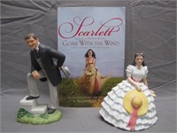 Scarlett Gone W/The Wind Book & Porcelain Figurine