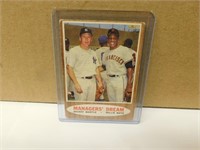 1962 Topps Managers Dream Mantle / Mays #18 Card