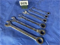 End/Ratcheting Wrench Set, 3/4, 5/8, 9/16, 7/16