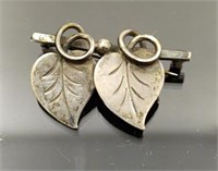 Vintage Georg Jensen Leaf Brooch Pin