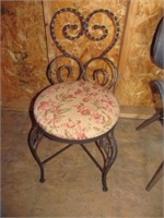 Ornate Wrought Iron Parlor Chair